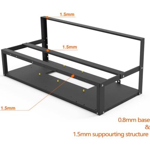 6/8 GPU Mining Rig Rack Frame Case Bitcoin Crypto Coin Ethereum BTC ETH LTC
