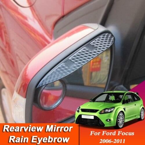 Car-styling For Ford Focus 2006-2011 Carbon Fiber Rearview Mirror Eyebrow Rain Shield Anti-rain Cover External Auto Accessory