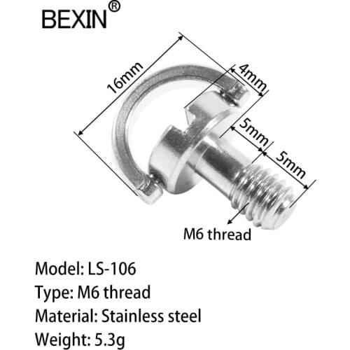 Dslr Camera Quick Release Fixed Screw 1/4 Inch D-ring Camera Adapter Mount Screw For Camera Base Plate Connection Tripod Head