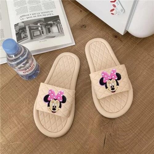 Disney Minnie children cartoon slippers summer boys and girls soft bottom cute cartoon bathroom baby sandals and slippers
