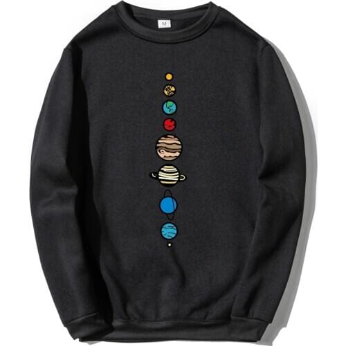 Planets Colour Men Hoodie 2020 Autumn Winter Warm Fleece High Quality Sweatshirts Creative Design Funny Fashion Fitness Hoodies