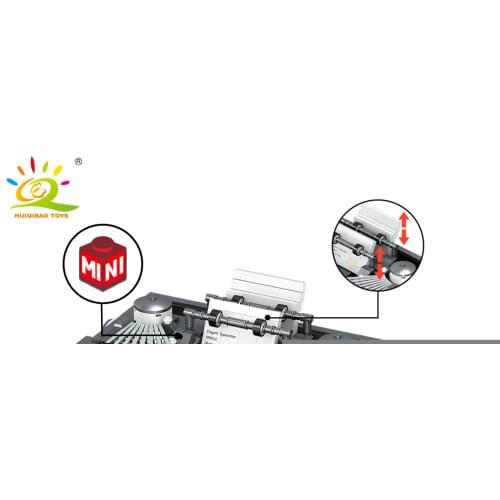 HUIQIBAO 1136PCS Simulation Typewriter Model Buildings Diamond Micro Blocks Bricks Construction Decoration Toys for Children