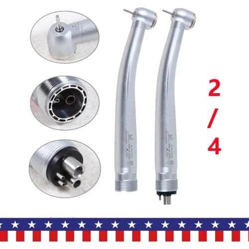 4/2 Hole High Speed Dental Handpiece Turbine Cartridge Push Button Clean Big Head Teeth Single Water Spray NSK Style