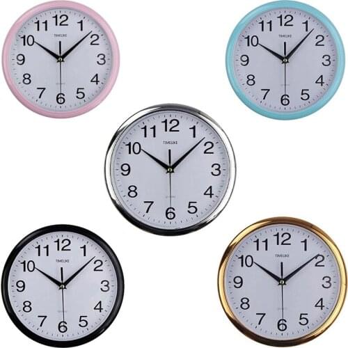 Timelike Classic Vintage Round Wall Clock Modern Plastic Clock Quartz Horloge Retro Wathces Wall Clock