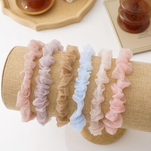 Korean Fashion Tulle Headbands for Women Simple Fabric Girls Hairband Women Hair Accessories Cute Hair Band