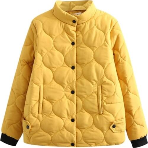 Fashion Winter Coats For Woman Single Breasted Stand-up Collar Casual Parkas Feminimo De Inverno Warm Jacket Women 2020 New
