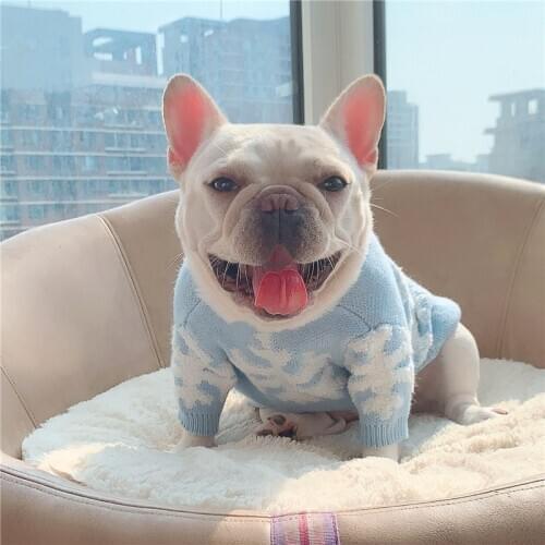 Fashion Dog Snow Sweater Jumper Clothes Winter Warm Pet Puppy Hoodie Jacket Coat for Small Medium Dogs French Bulldog Pug LDC25