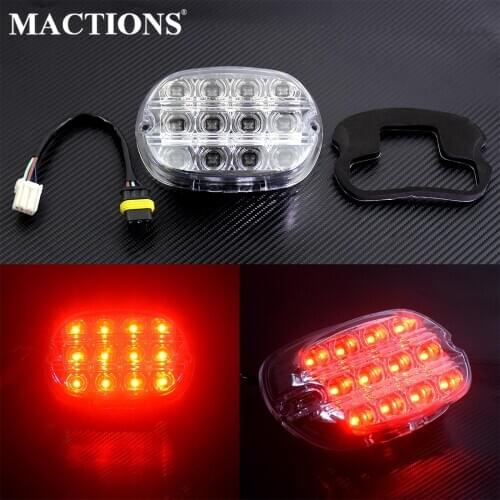 Motorcycle Red LED Brake Tail Light Stop Lamp For Harley Touring Road King Road Glide FLHR 99-08 Sportster XL1200 883 Dyna FXDL