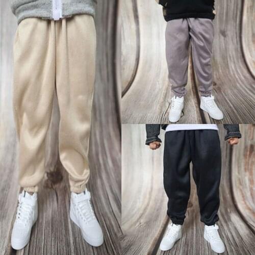 1/6 Male Soldier Pants Loose Carrot Trousers Fit 12" Action Figure Body