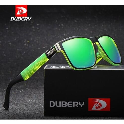DUBERY Vintage Sunglasses Polarized For Men Women Square Sun Glasses UV400