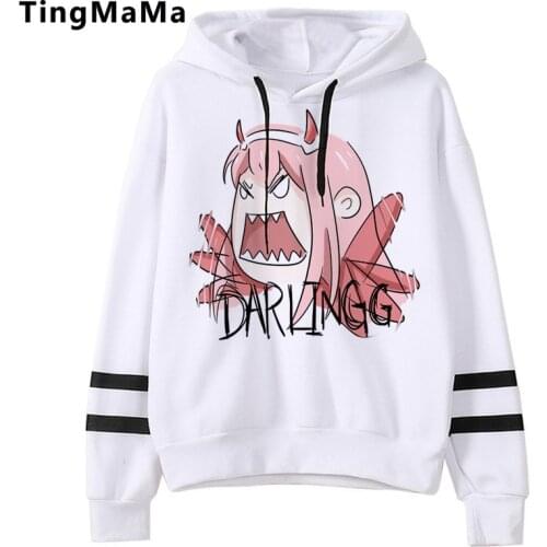 Darling in the Franxx Zero Two hoodies male 2021 hip hop Oversized Ulzzang male pullover harajuku