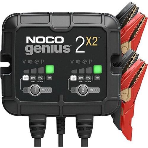 NOCO GENIUS2X2 6V/12V 40A Multi/2gang Smart Battery Charger and Battery Care/Desülfatör