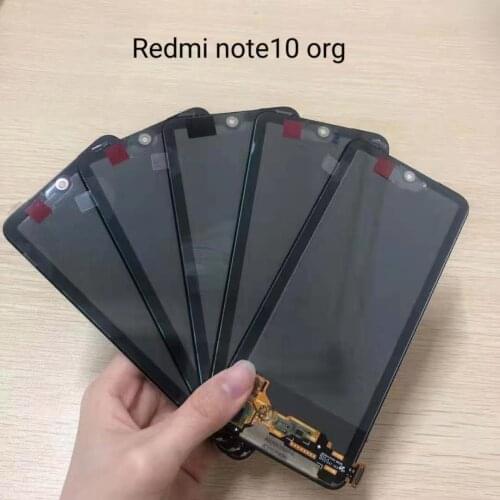100% Original Amoled LCD Pantalla For Xiaomi Redmi Note 10 4G LCD Touch Screen Digitizer Assembly For Redmi Note 10S M2101K6G
