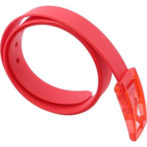 Candy Color Plastic Belts For Women Men Silicone Rubber Waistband New Plastic Buckle Pins Jeans Belts Summer Skinny Waist Belt