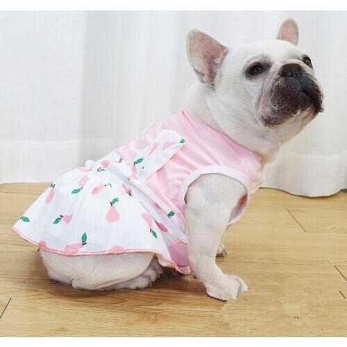French Bulldog Dog Dress Summer Pet Skirt Poodle Bichon Schnauzer Pug Clothes Costumes Dropshipping Pet Dog Clothes Outfits