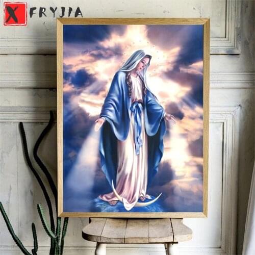 Full Square Diamond Painting Hot selling home art Virgin Mary religion Mosaic Needlework Diamond Embroidery Sale Home Decor