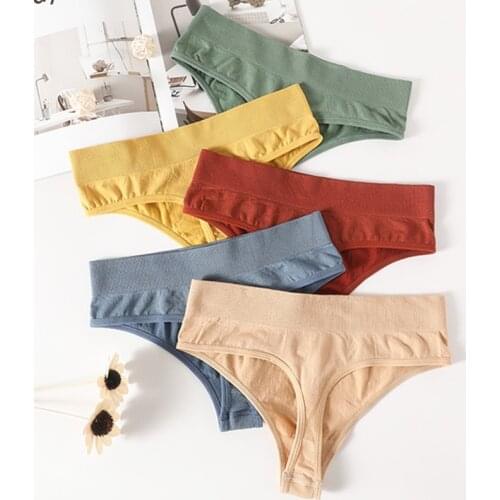 Sexy Women Thongs Panties G-String Lingerie Female Underpants Shapewear Intimates Seamless Underwear Pantys Brief M-XL Thongs