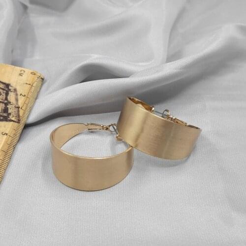 With Qingdao jewelry earring personality fashion people popular C ring polishing wiredrawing stud earrings earrings D94