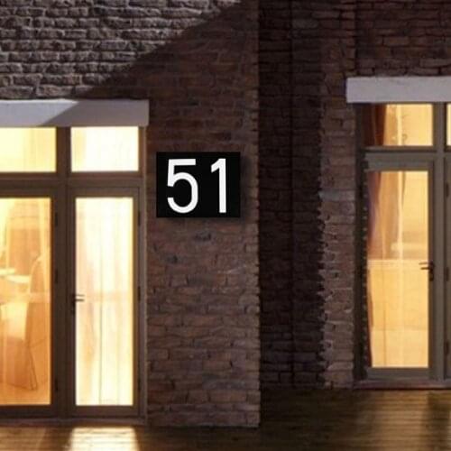 LED Solar House Number Light Solar Control Wall Numbers Sign Light for Home Yard Street