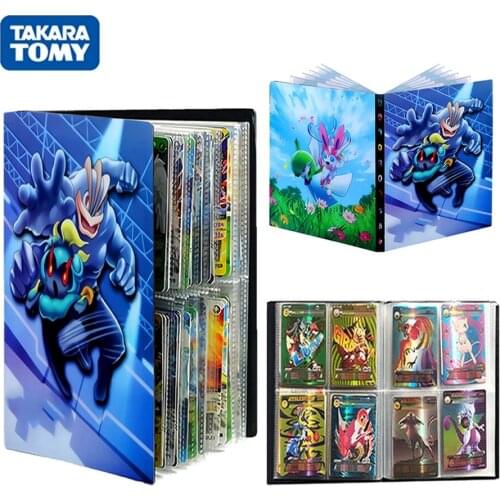 TAKARA TOMY 240PCS Pokemon Cards Album Book Cool Cartoon Machamp Binder Anime Game Card GX EX Collectors Holder Folder Kids Toys