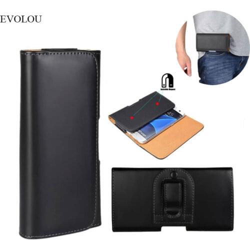 Universal Phone Cover Pouch Belt Clip Case for huawei honor 9X Nova 5i mate 20 P30 Pro Psmart Z Leather Waist Cover for huawei