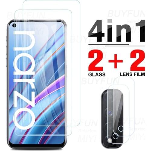 1to4 camera lens protector for realme narzo30 realmi realmy narzo 30 5g 30a 4g protective tempered glass screen phone film cover