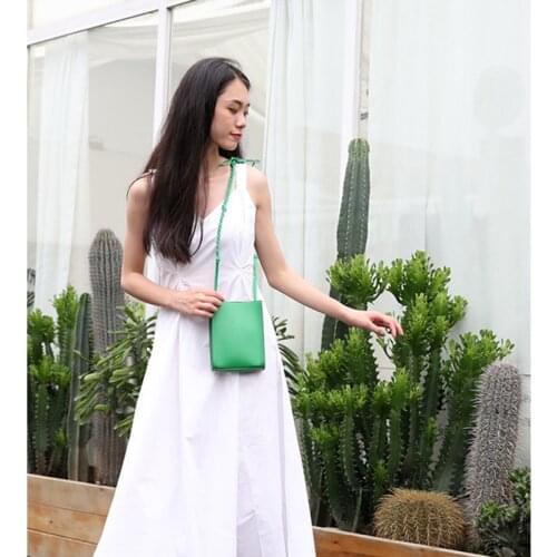 Genuine leather women shoulder bag woven rope handbag mini square bag for women GN-SB-xkbzsz