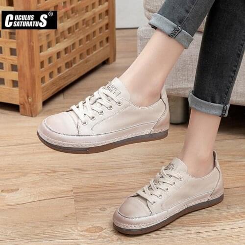 2021 Womon Genuine Leather Oxford Shoes Woman Lace Up Autumn Ankle Boots Female Rubber Boots Ladies Flat With Sport Shoes