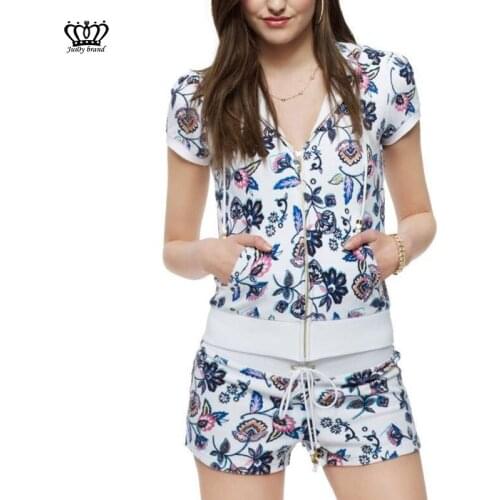 WomenSTracksuit Brand new spring and autumn fashion short-sleeved color Cotton leisure suit diamond zipper XL suit