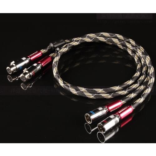 1 pair British QED silver plated Condenser microphone cable Card XLR audio cable HiFi XLR balanced cable