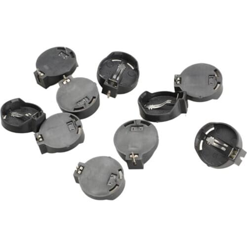10 Pcs/Set Portable CR2032 CR2025 General Button Battery Clip Holder Box Case VDX99
