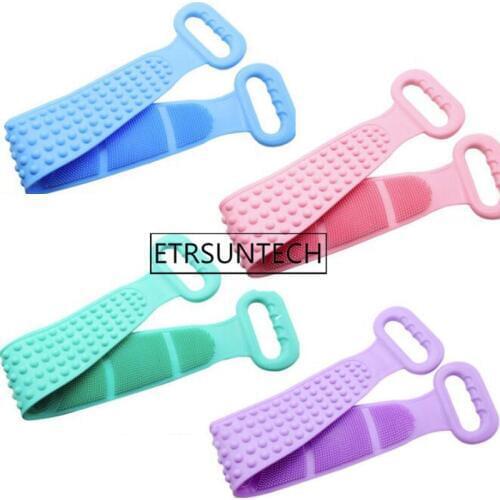 30pcs Bath Belt Home Massage Brush Soft Shower Silicone Multifunction Dual Sided Washer Cleaning Tools Strap
