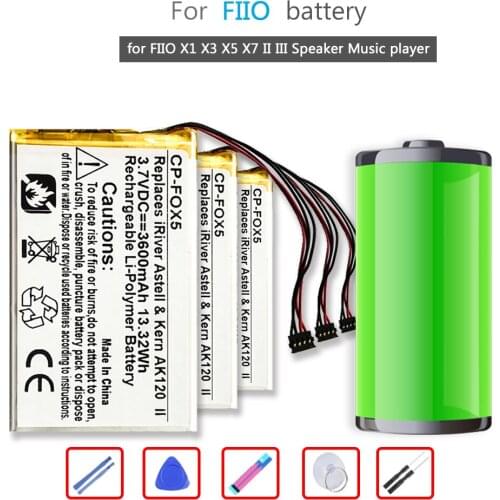 Battery 3500mAh For FIIO X1 X3 X5 X7 II III Speaker Music Player Li-ion Bateria