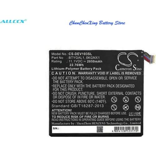 Cameron Sino 2050mAh Battery 0KGNX1, BTYGAL1, OKGNX1 for DELL Streak 10 Pro, T03G