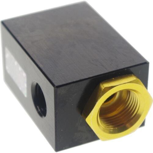 Aluminum 1/4" BSPT Inlet Port Flow Direction One Way Pneumatic Air Quick Exhaust Valve QE-02