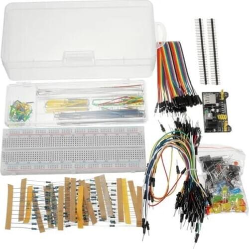 Basic starter kit Power Supply Module 830 Hole Breadboard Resistor Capacitor LED Kit Geekcreit for Arduino