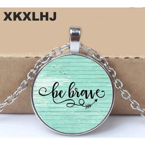 BE BRAVE Charm Necklace, Inspirational charm necklace, gift for her, Cancer survivor, Warrior charm, Be Brave Necklace