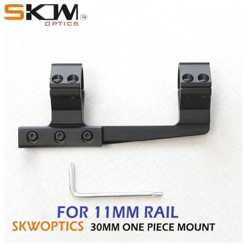 Free Shipping SKWGEAR 11mm Dovetail Flat Top Offset Airgun rings One Piece mount 30mm Rings