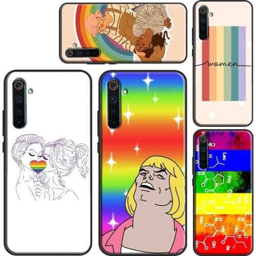 Rainbow Lesbian Pride Gay LGBT Case For OnePlus 9 8 Pro Nord 7T 8T 9R Cover For Realme C3 C21 C11 C15 GT Neo 6 7 8 Q3 Pro