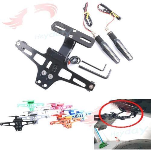 Motorcycle Rear License Plate Mount Holder and Turn Signal Light For SUZUKI GS 500 SV 650