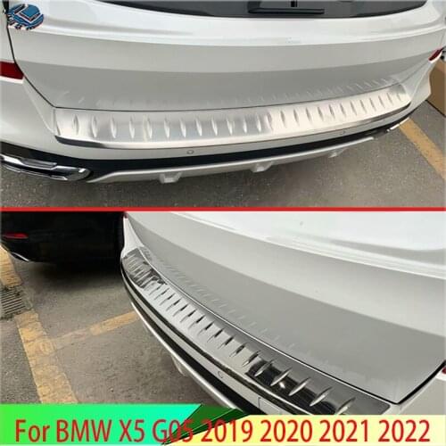 For BMW X5 G05 2019 2020 Stainless Steel Rear Trunk Scuff Plate Door Sill Cover Molding Garnish