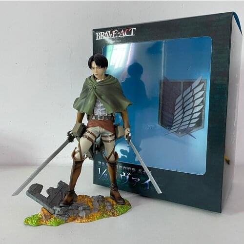 Attack on Titan Levi Action Figure Toy Eren Jaeger Mikasa Ackerman Gift 22cm