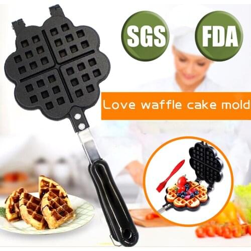 Love Waffle Baking Mold Tray Plate Household Non-stick Cake Bakeware Diy Waffle Baking Dishes Pans Kitchen Home Cooking Tools