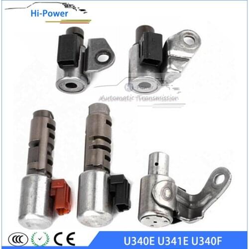 5PCS Transmission solenoid valve Kit U340E U341E U341F for 1999-UP Lexus Toyota Corolla s 1.8L ZRE142L NZE121 1NZ-FE