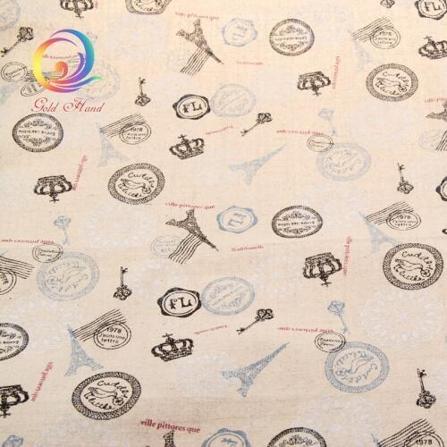 Printed Cotton Linen Fabric For Patchwork Quilting Sewing DIY Sofa Table Cloth Furniture Cover Tissue Curtain Bag Cushion Fabric