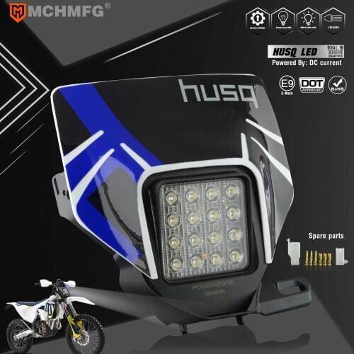 MCHMFG Motorcycle LED Headlight Headlamp Light Supermoto Fairing For Husqvarna FC TC FE TE MX Dirt Bike Enduro LED Headlight