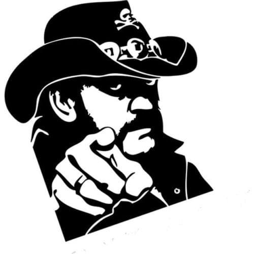 Car Sticker Jdm Styling Window Bumper KK Vinyl Truck Body Decal Waterproof for Pointing Lemmy Guitar,16cm*13cm