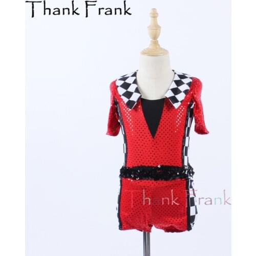 New Girls Cool Dance Leotard Women Short Sleeve Gymnastics Leotards Kids Sequin Jazz Modern Costume Adult Red Rave Clothing C677