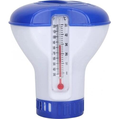 Swimming Pool Floating Chemical Chlorine Dispenser Swimming Pool Accessories Thermometer Disinfection Automatic Applicator Pump