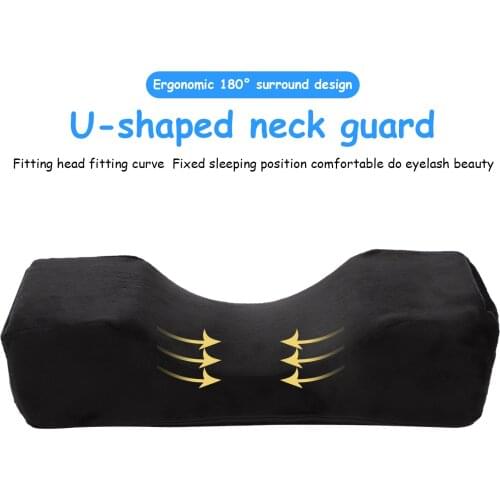 Grafted Eyelash Extension Pillow Neck Support Eyelash Pillow Soft Memory Foam U Shape Lash Pillow Makeup Salon With Pocket